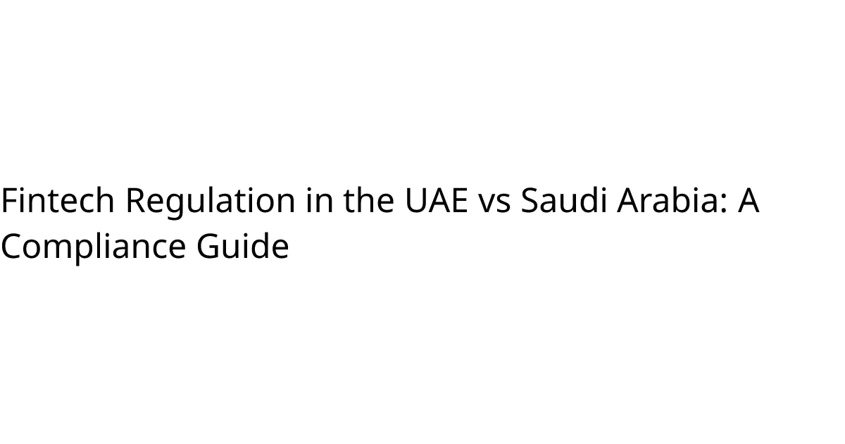 السعودي Fintech Regulations | تبوك