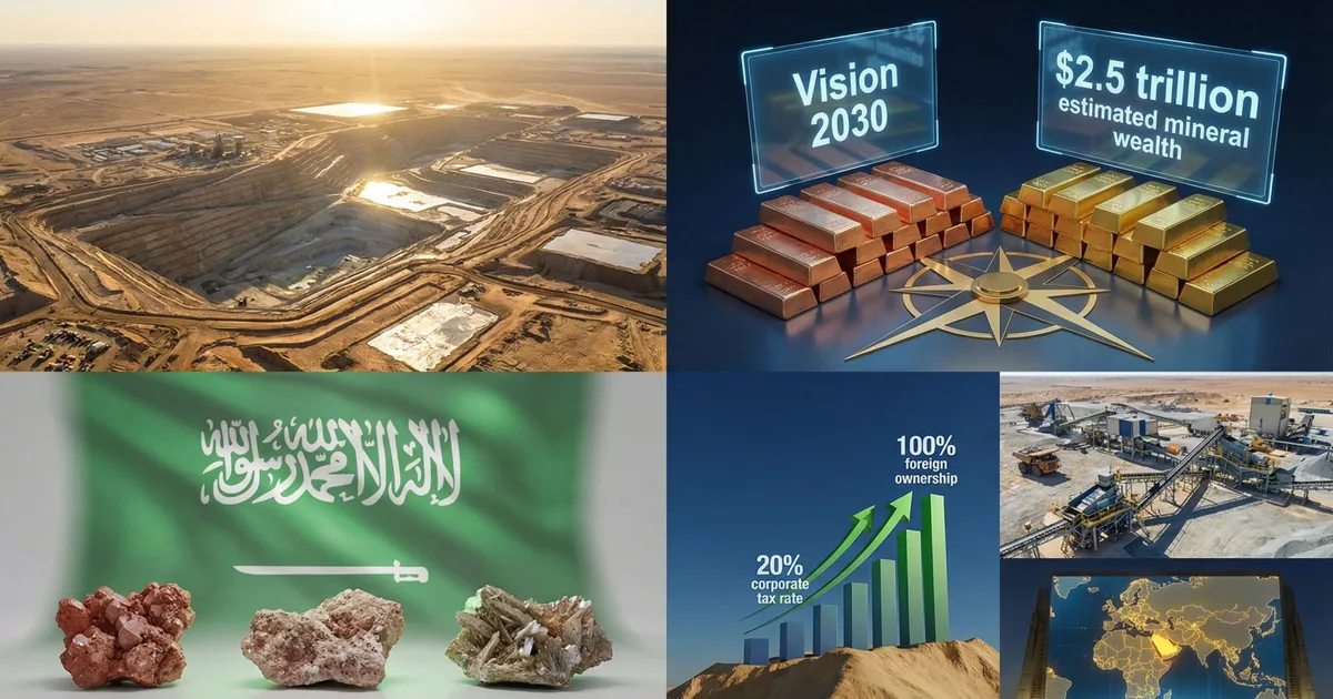 قطاع التعدين السعودي: إصلاحات تنظيمية جاذبة للاستثمار الأجنبي المباشر في عام 2026